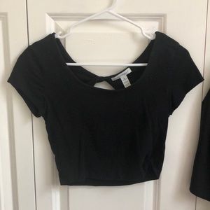 Black crop top